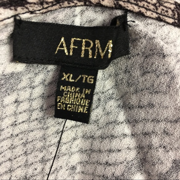 AFRM Jazzy Cowl Neck Snakeskin Print T-Back Bodysuit Size Medium - Picture 12 of 13